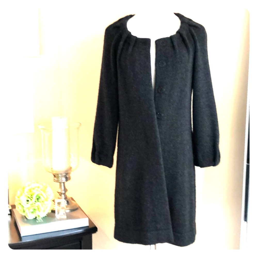 Vince heather grey alpaca woolcashmere sweatercoat